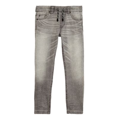 Boys' grey whiskered jogger jeans